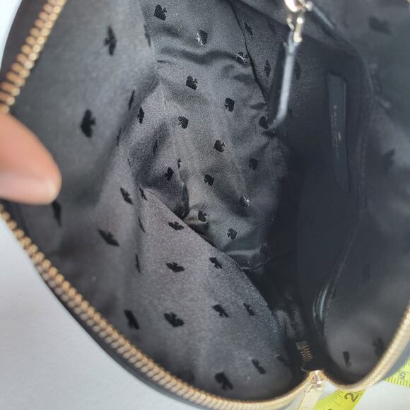 Kate Spade Womens Payton Dome Crossbody Fiesta Zip Polka Dots Bag Black Small - Picture 5 of 9